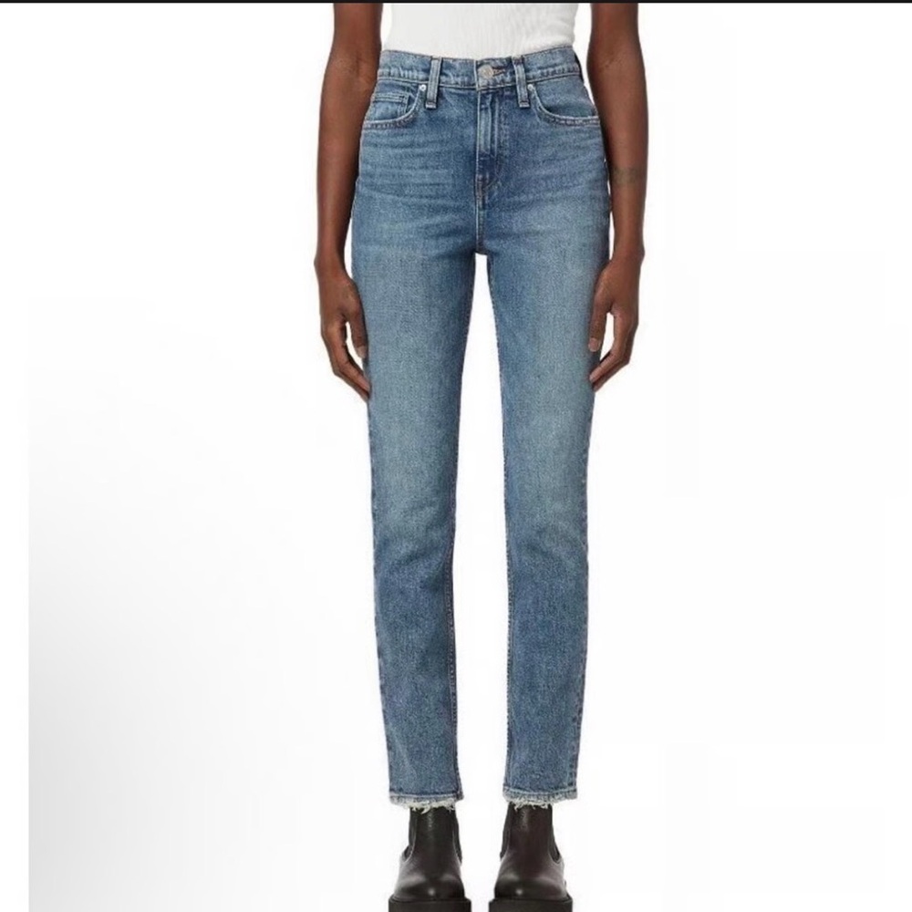 HUDSON DENIM HIGH RISE STRAIGHT LEG JEANS SZ 25 HOLLY STRAIGHT